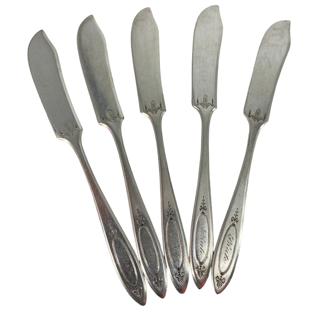 5 butter knife oneda community ADAM monogramed